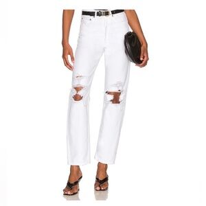 AGOLDE Sz 28 White 90s Mid Rise Loose Fit Jeans